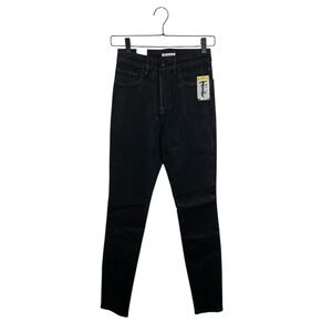 Good American Black Coated Skinny Jeans